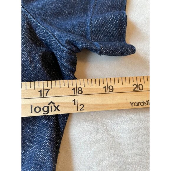 Boden Dark Denim Short Sleeve Dress - Size 8R Dark Academia - Picture 4 of 11